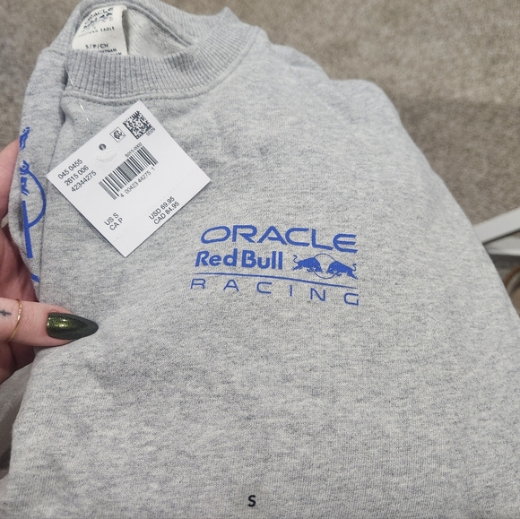 Gray Oracle Red Bull Racing Women's Crew Neck Sweater MV1 - Picture 9 of 10